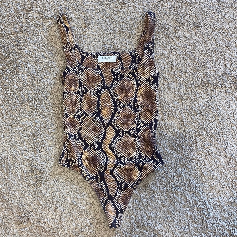 Aritzia (Babaton) snake skin bodysuit size xxs